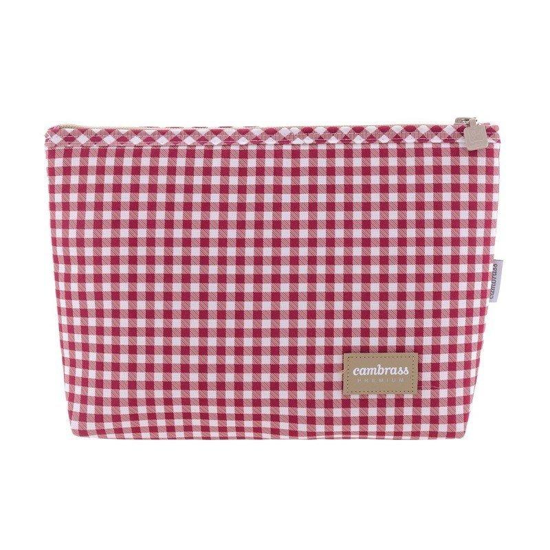 Cambrass BOLSA ASEO VICHY ROJO 6x28x20 CM