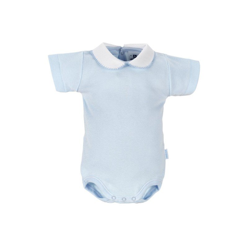 Cambrass BODY CON CUELLO MANGA CORTA I. D.R. LISO CELESTE