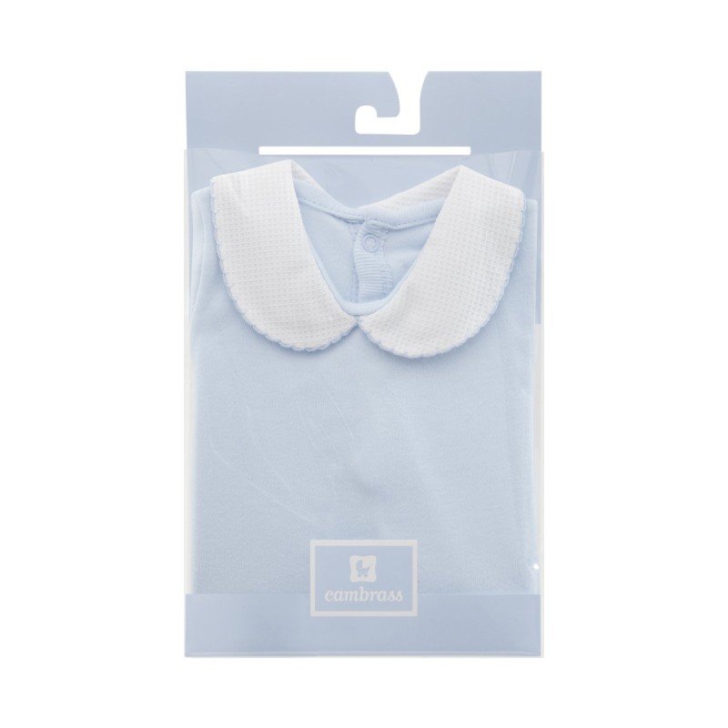 Cambrass BODY CON CUELLO MANGA CORTA I. D.R. LISO CELESTE Oferta especial de fábrica