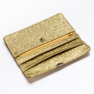 D lirio Cartera de Piel Dorada Purpurina Rebajas top