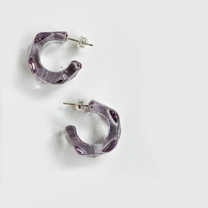 D lirio Pendientes Ocean Purple Libre de impuestos