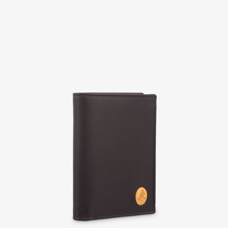 El potro Cartera hombre en piel vacuno color marrón/mostaza-Tribeca Liquidación