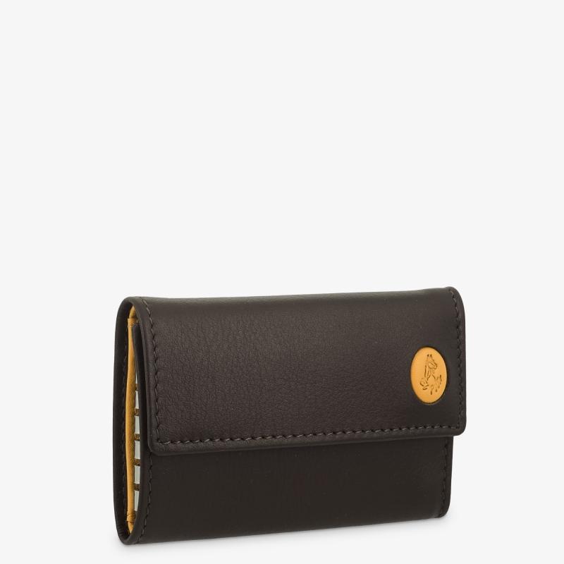 El potro Llavero de 6 llaves con Monedero hombre en piel vacuno color marrón/mostaza-Tribeca-El Potro Rebajas online