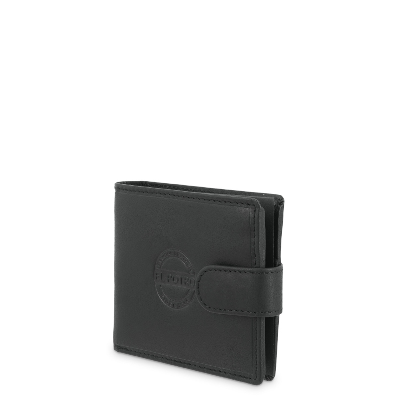 El potro Cartera monedero exterior de hombre en piel vacuno negro Legitimo-E L P O T R O Envío gratis
