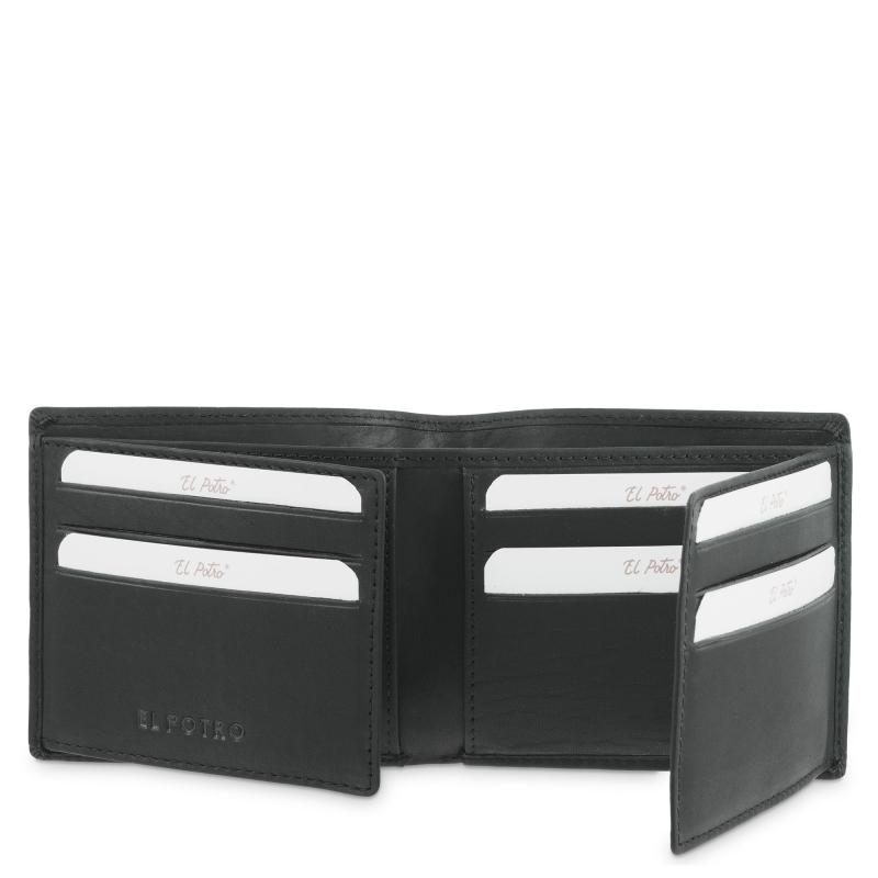 El potro Cartera tarjetero de hombre en piel vacuno negro Legitimo-E L P O T R O Últimos 3 días