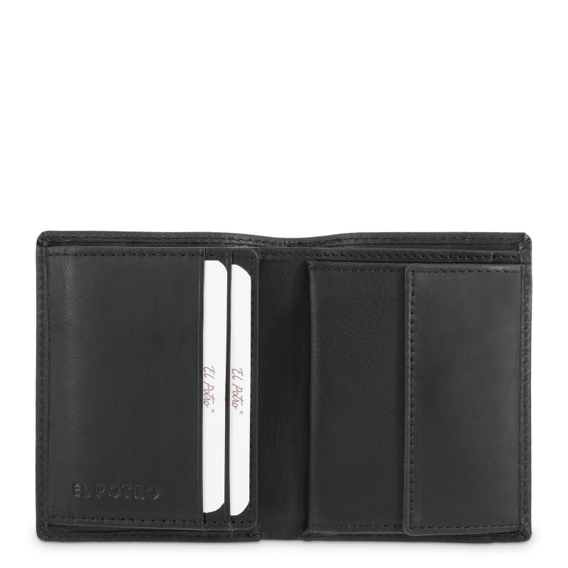 El potro Cartera monedero interior de hombre en piel vacuno negro Legitimo-E L P O T R O Últimos 2 días