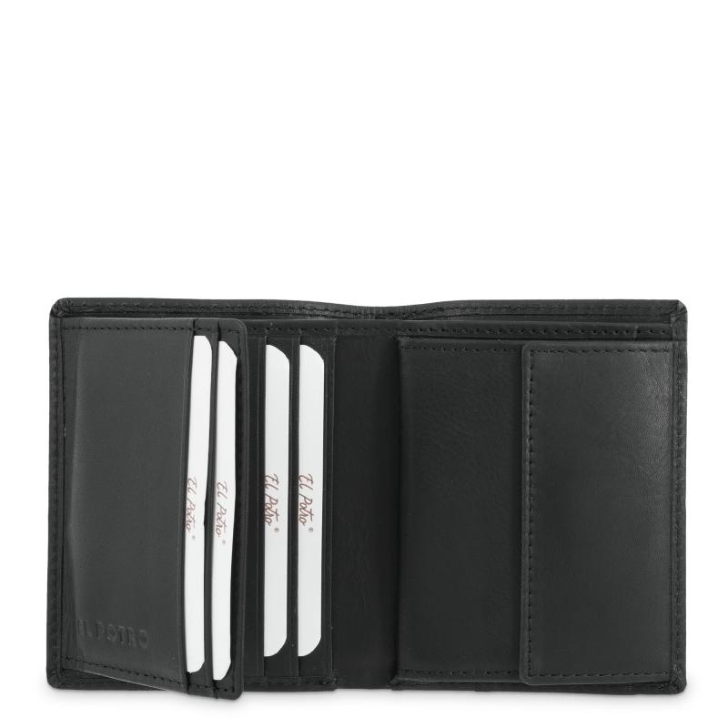 El potro Cartera monedero interior de hombre en piel vacuno negro Legitimo-E L P O T R O Últimos 2 días