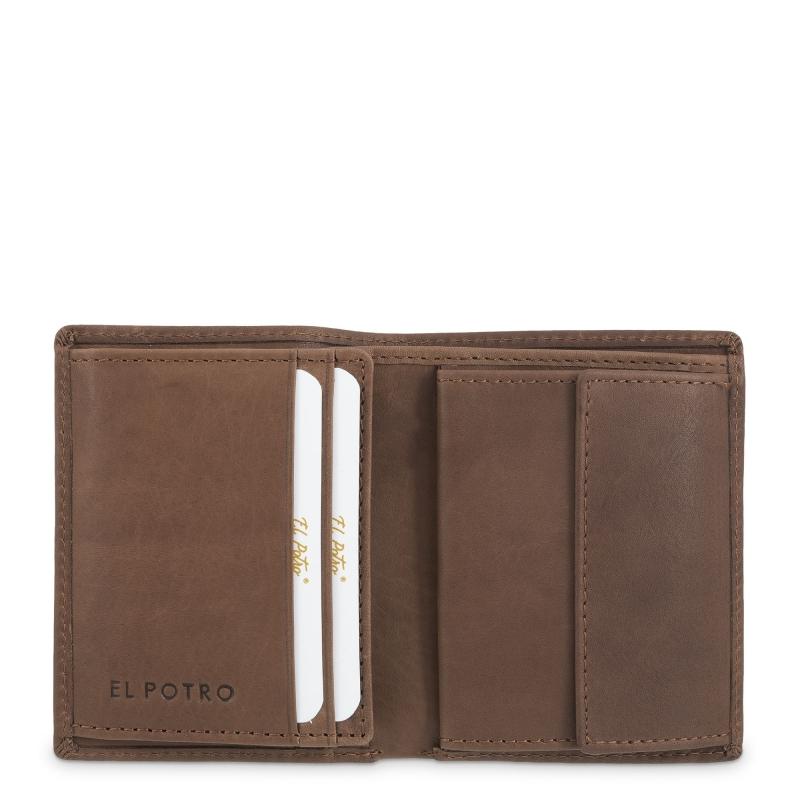 El potro Cartera monedero interior de hombre en piel vacuno cuero Legitimo-E L P O T R O Precio de fábrica