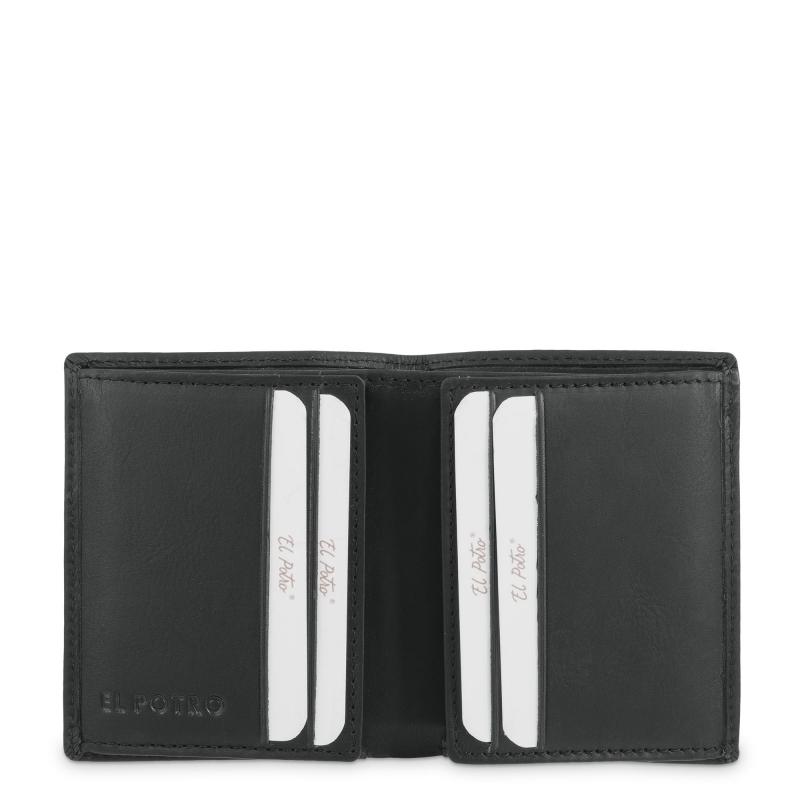 El potro Cartera tarjetero de hombre en piel vacuno negro Legitimo-E L P O T R O Promoción por tiempo limitado