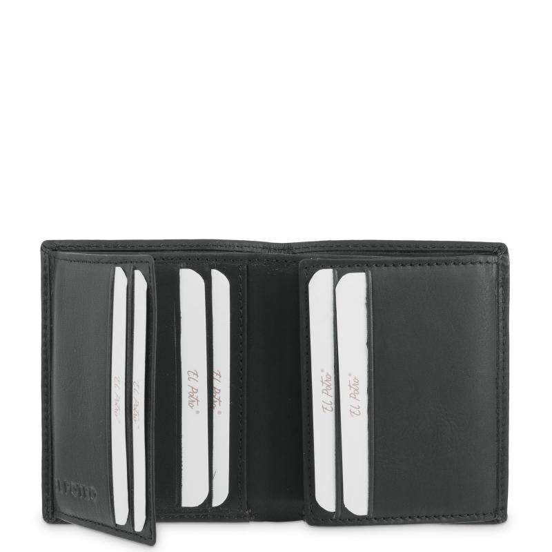 El potro Cartera tarjetero de hombre en piel vacuno negro Legitimo-E L P O T R O Promoción por tiempo limitado