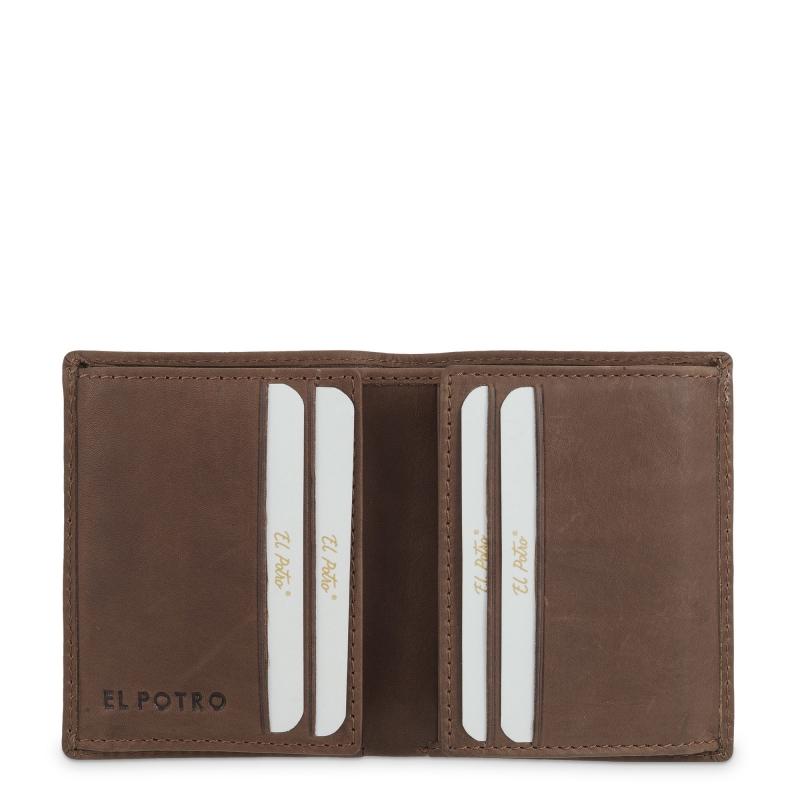 El potro Cartera tarjetero de hombre en piel vacuno cuero Legitimo-E L P O T R O Oferta especial de fábrica