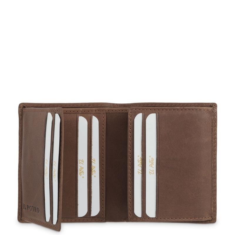 El potro Cartera tarjetero de hombre en piel vacuno cuero Legitimo-E L P O T R O Oferta especial de fábrica