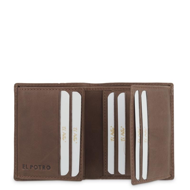 El potro Cartera tarjetero de hombre en piel vacuno cuero Legitimo-E L P O T R O Oferta especial de fábrica