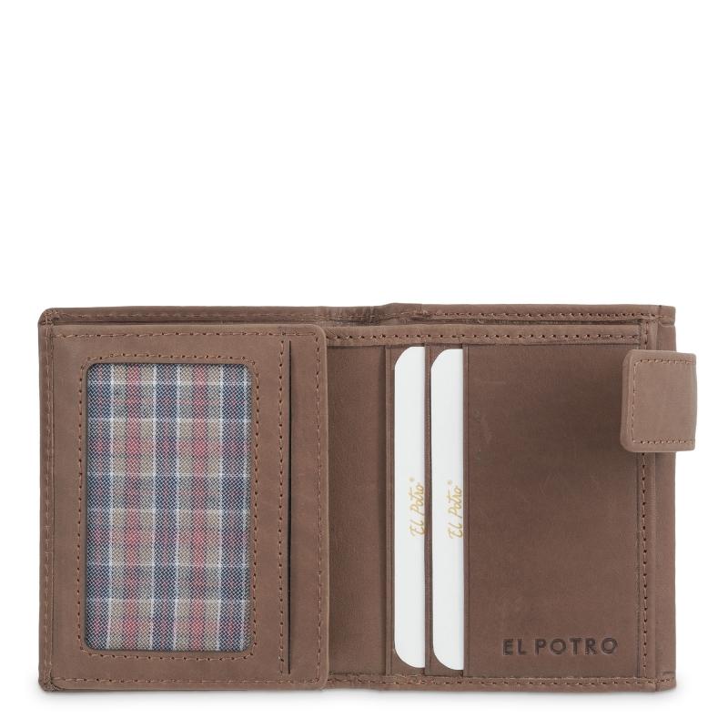 El potro Cartera con monedero exterior de hombre en piel vacuno cuero Legitimo-E L P O T R O Superdescuento