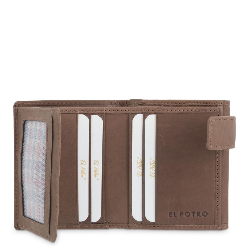 El potro Cartera con monedero exterior de hombre en piel vacuno cuero Legitimo-E L P O T R O Superdescuento