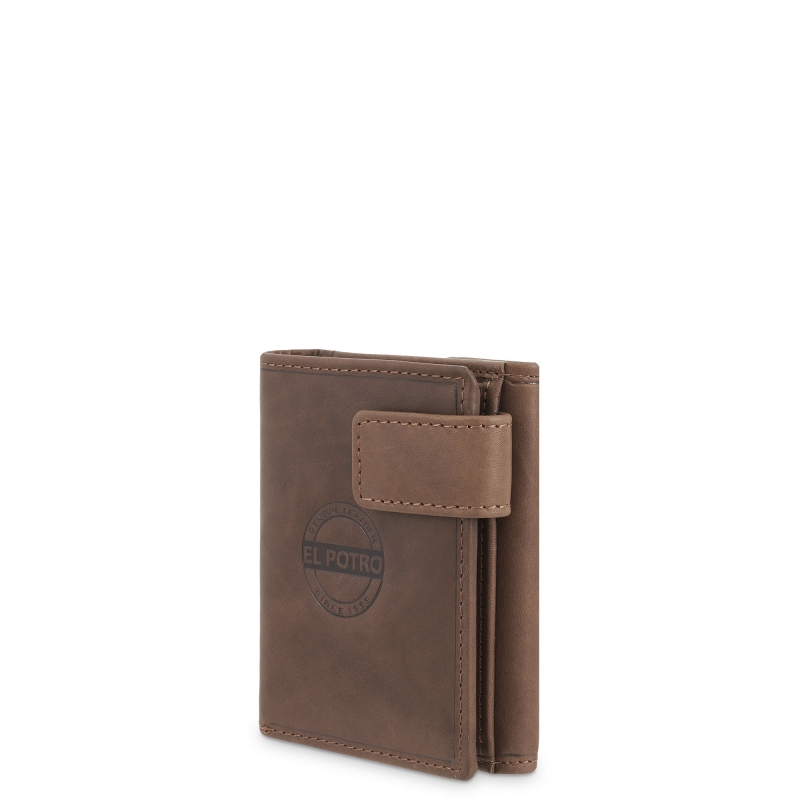 El potro Cartera con monedero exterior de hombre en piel vacuno cuero Legitimo-E L P O T R O Superdescuento