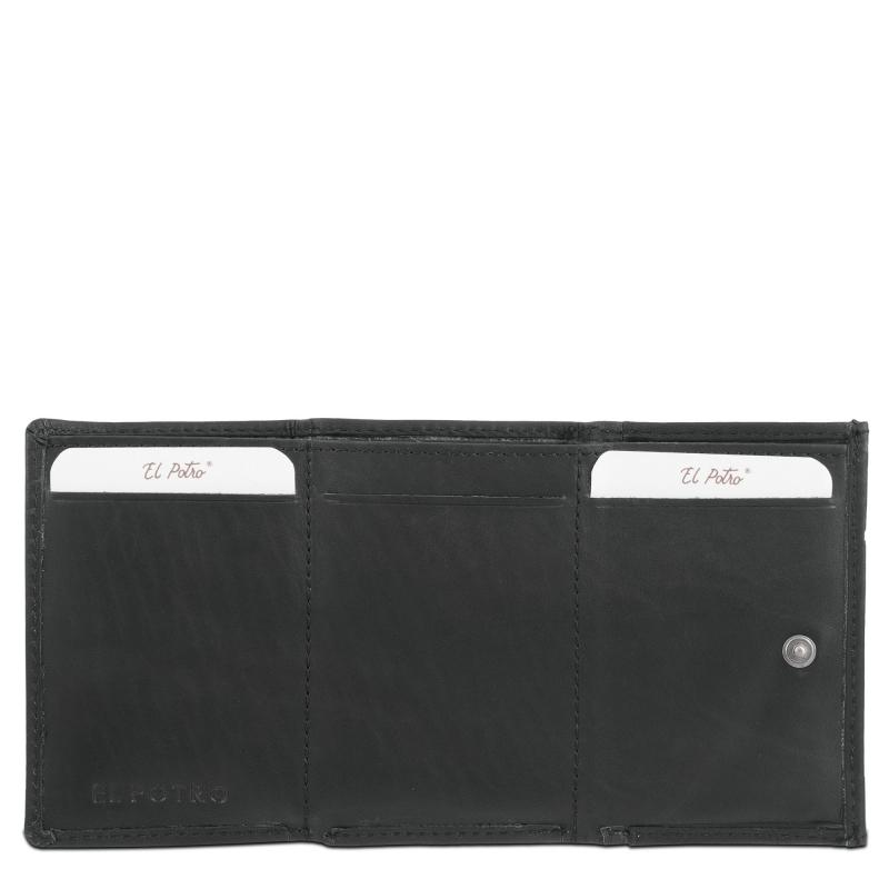 El potro Cartera con monedero interior de hombre en piel vacuno negro Legitimo-E L P O T R O Grandes descuentos