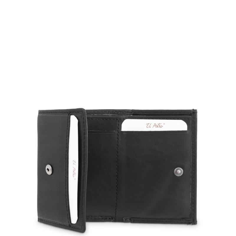 El potro Cartera con monedero interior de hombre en piel vacuno negro Legitimo-E L P O T R O Grandes descuentos