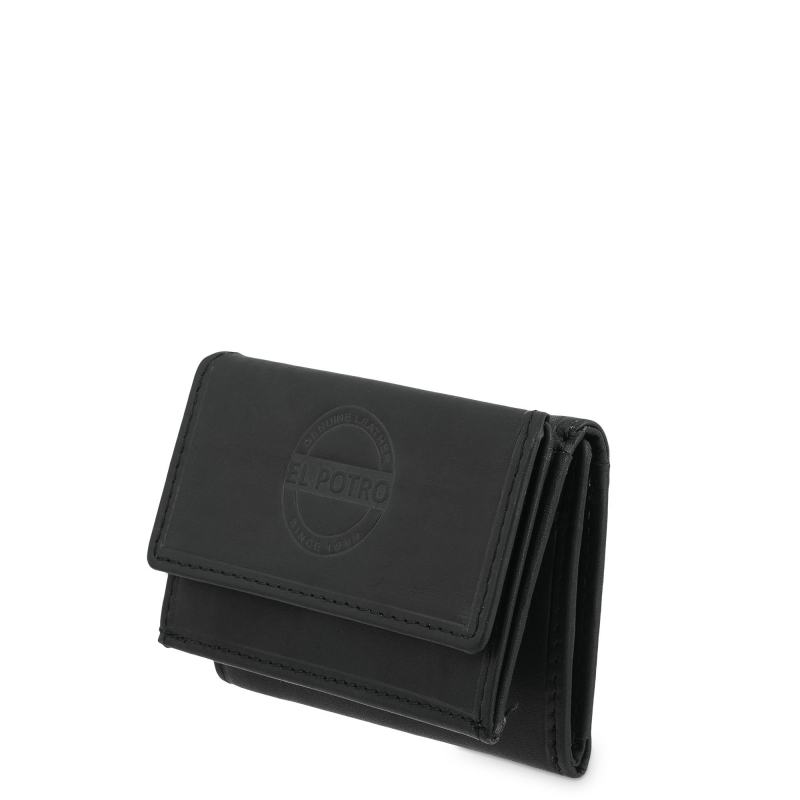 El potro Cartera con monedero interior de hombre en piel vacuno negro Legitimo-E L P O T R O Grandes descuentos