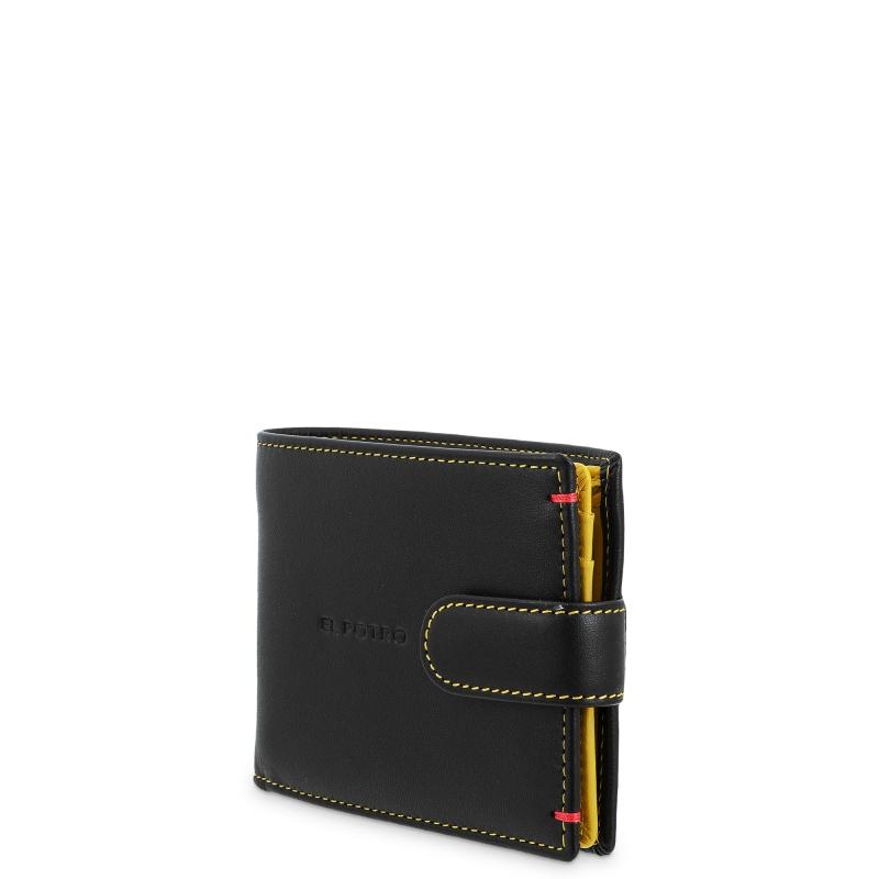 El potro Cartera monedero interior de hombre en piel vacuno negro -E L P O T R O Ahorra y exporta