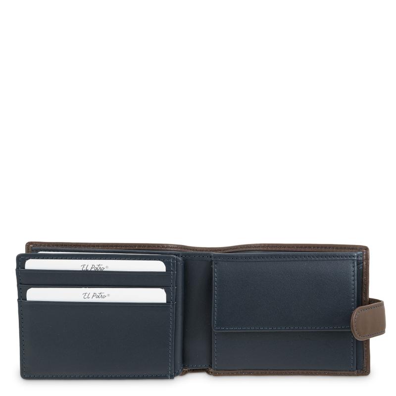 El potro Cartera monedero interior de hombre en piel vacuno cuero-E L P O T R O Precios de Black Friday