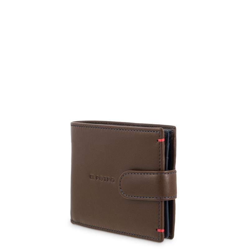 El potro Cartera monedero interior de hombre en piel vacuno cuero-E L P O T R O Precios de Black Friday