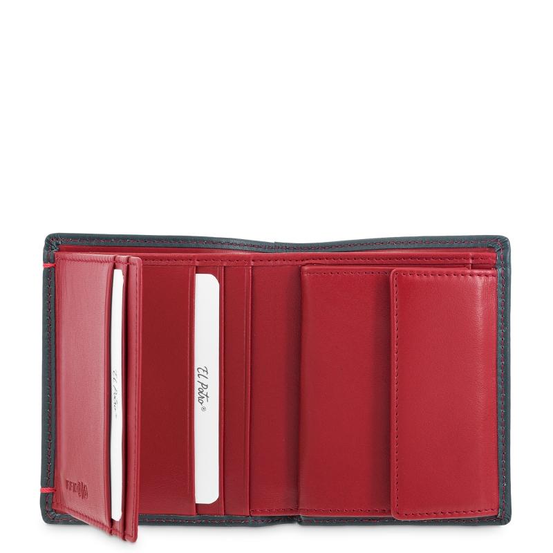 El potro Cartera monedero interior de hombre en piel vacuno azul-E L P O T R O Ofertas de temporada