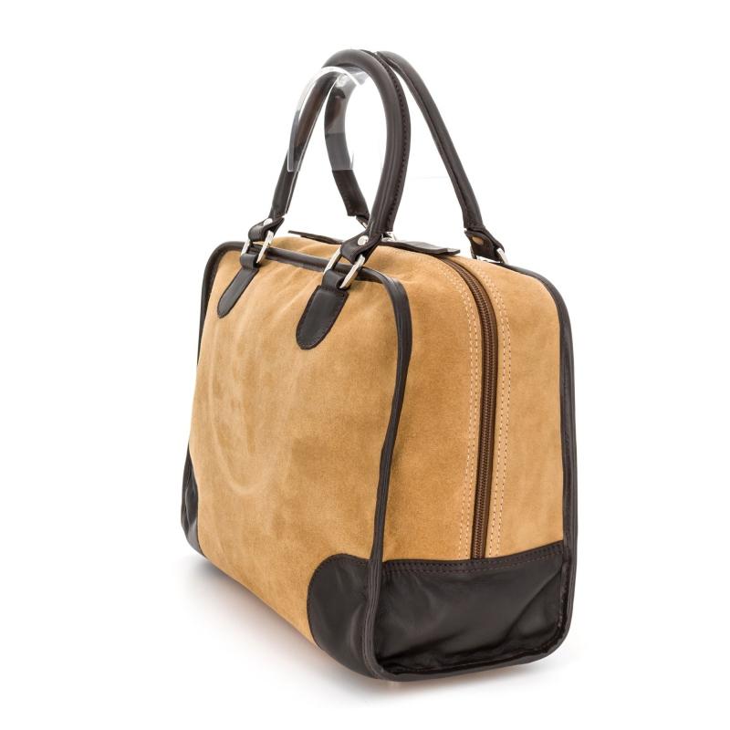 El potro Bolso Bowling mujer en piel vacuno color camel - Caza Devoluciones gratuitas