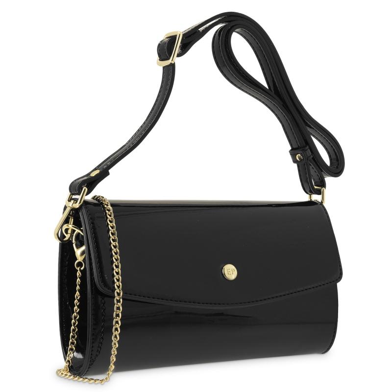 El potro Bolso de fiesta mujer en color negro - Charol Venta caliente