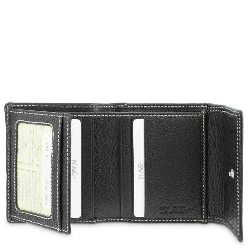 El potro Cartera solapa pequeño mujer en piel vacuno color negro- Floater Rebajas baratas