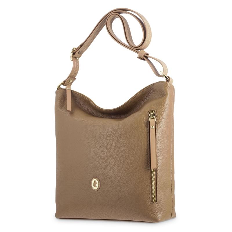 El potro Bolso Hobo de mujer en piel vacuno color cuero - Oasis Descuento