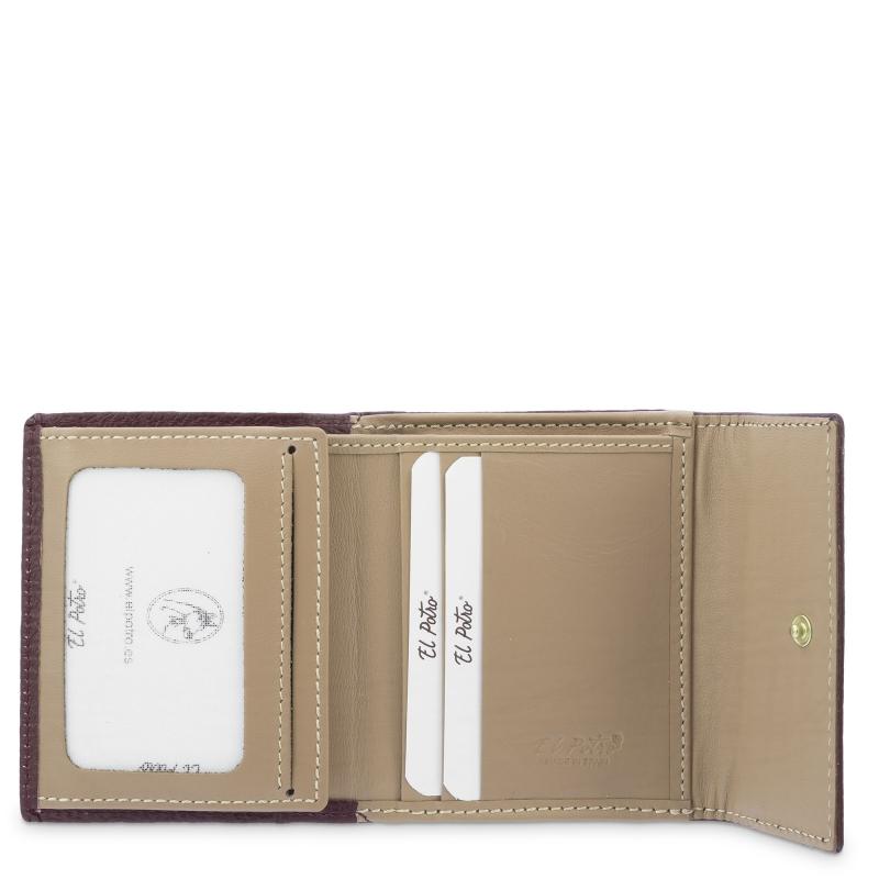 El potro Cartera pequeña mujer en piel vacuno color burdeos-El Potro Precio de fábrica