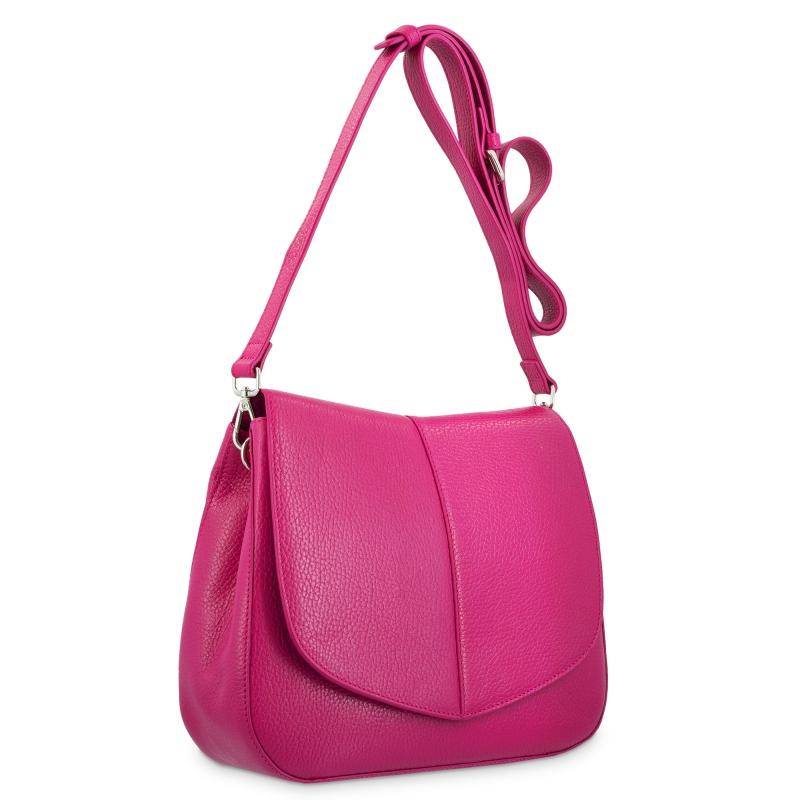 El potro Bolso solapa piel vacuno color rosa-Iris Grandes descuentos
