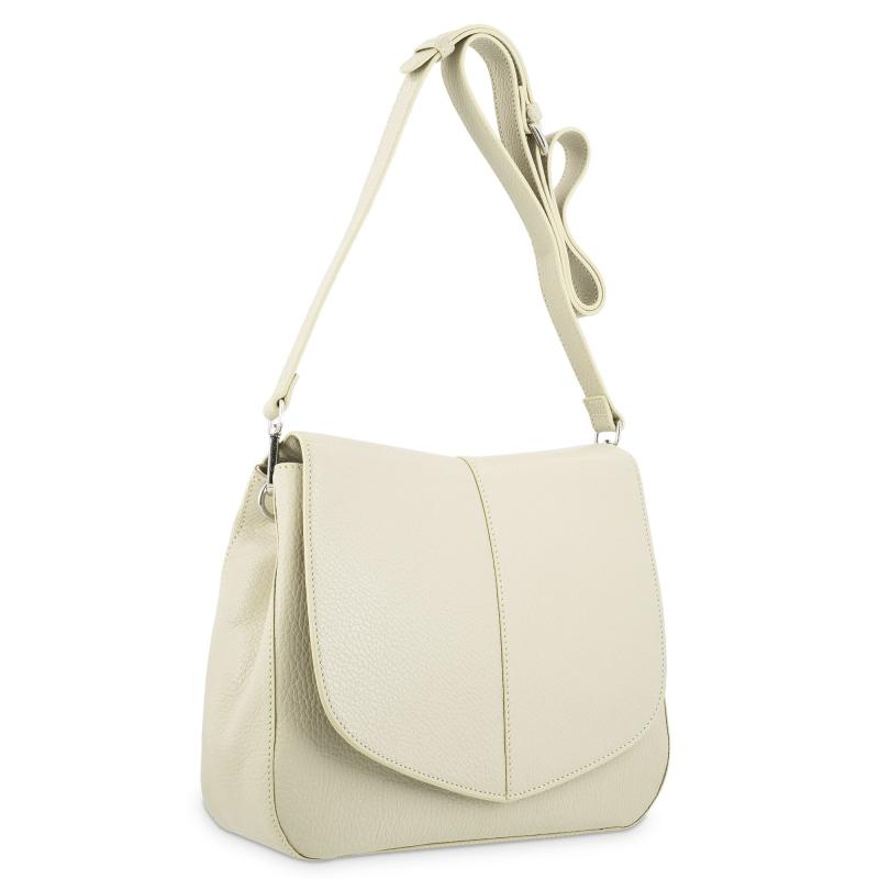 El potro Bolso solapa piel vacuno color beige-Iris Ahorra y exporta