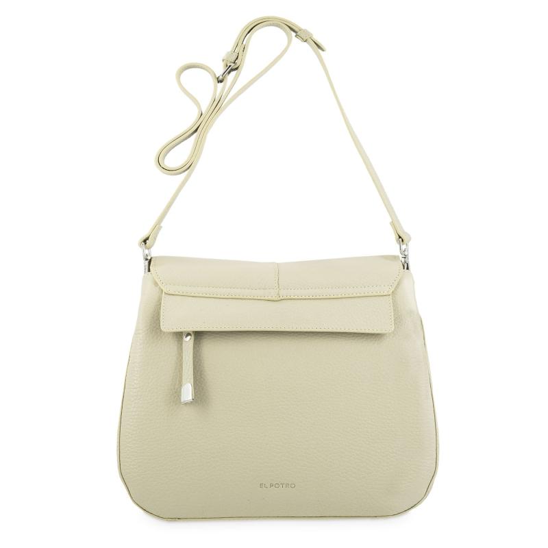 El potro Bolso solapa piel vacuno color beige-Iris Ahorra y exporta