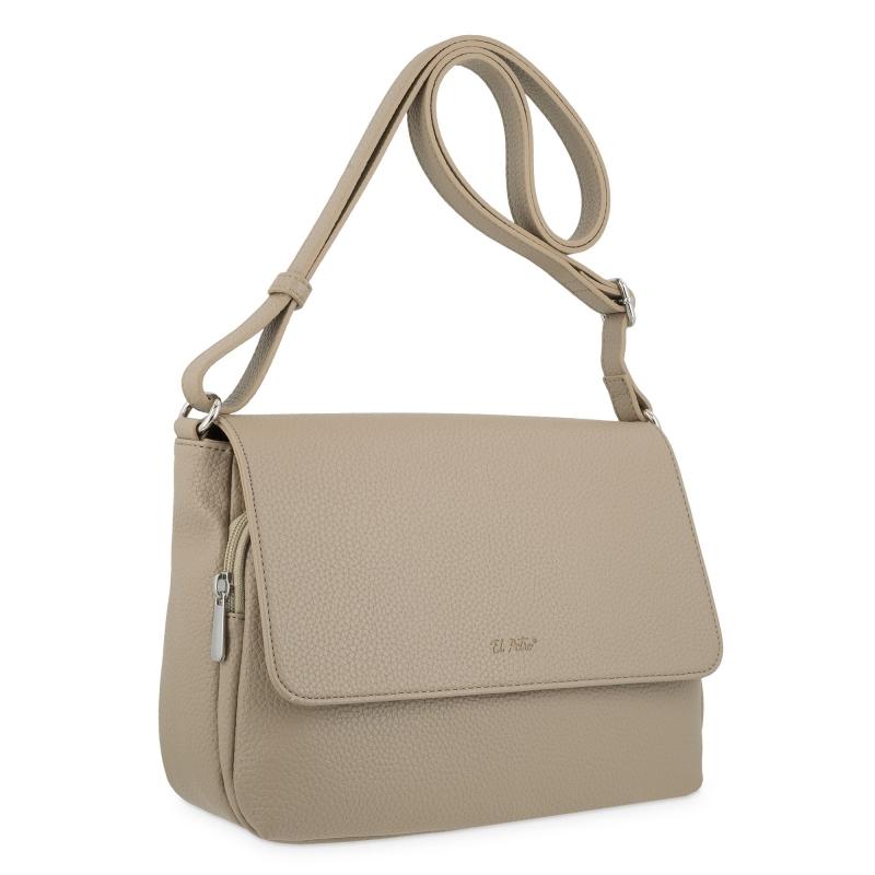 El potro Bolso solapa bandolera de El Potro color almendra-Siena Oferta exclusiva