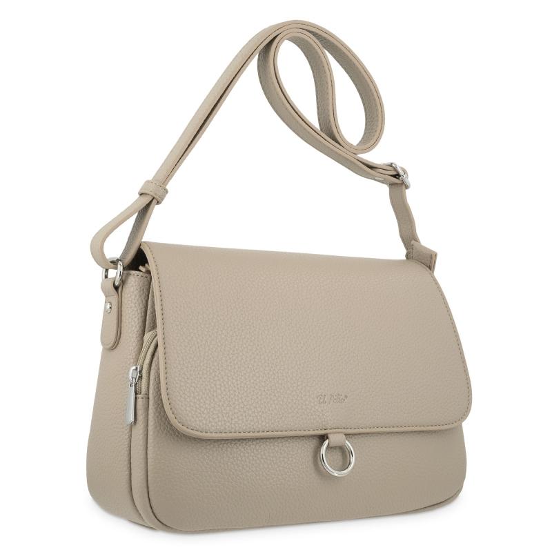El potro Bolso solapa grande bandolera de El Potro color almendra-Siena Última moda