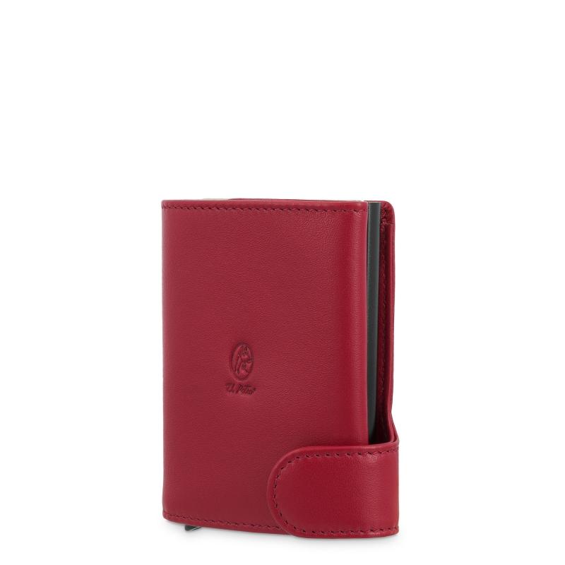 El potro Tarjetero protector en piel vacuno color rojo bostón-E L P O T R O Devoluciones gratuitas