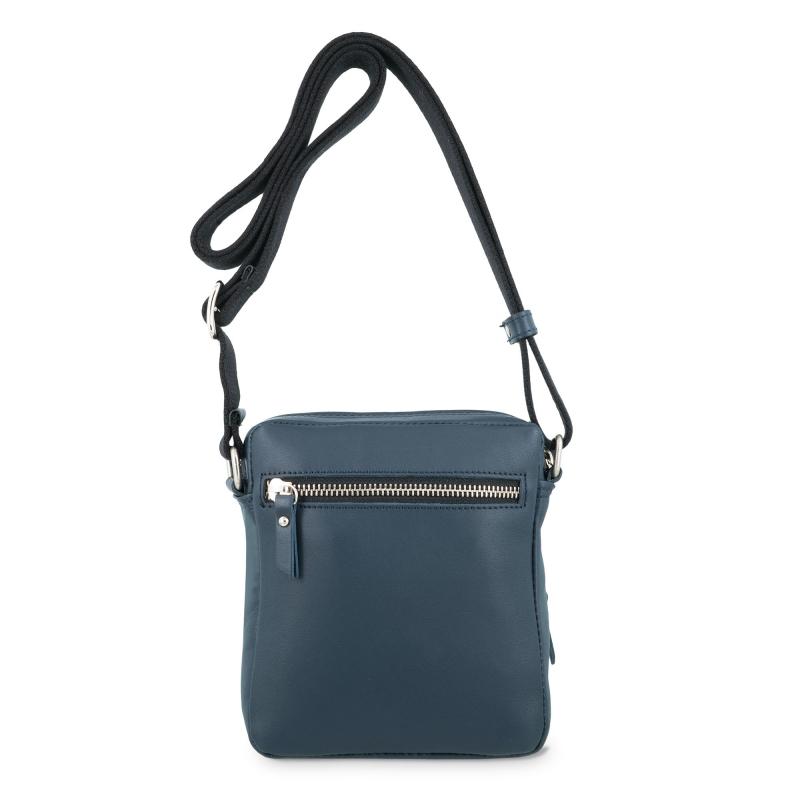 El potro Bolso Bandolera pequeño hombre en piel vacuno color azul- Apache Venta caliente