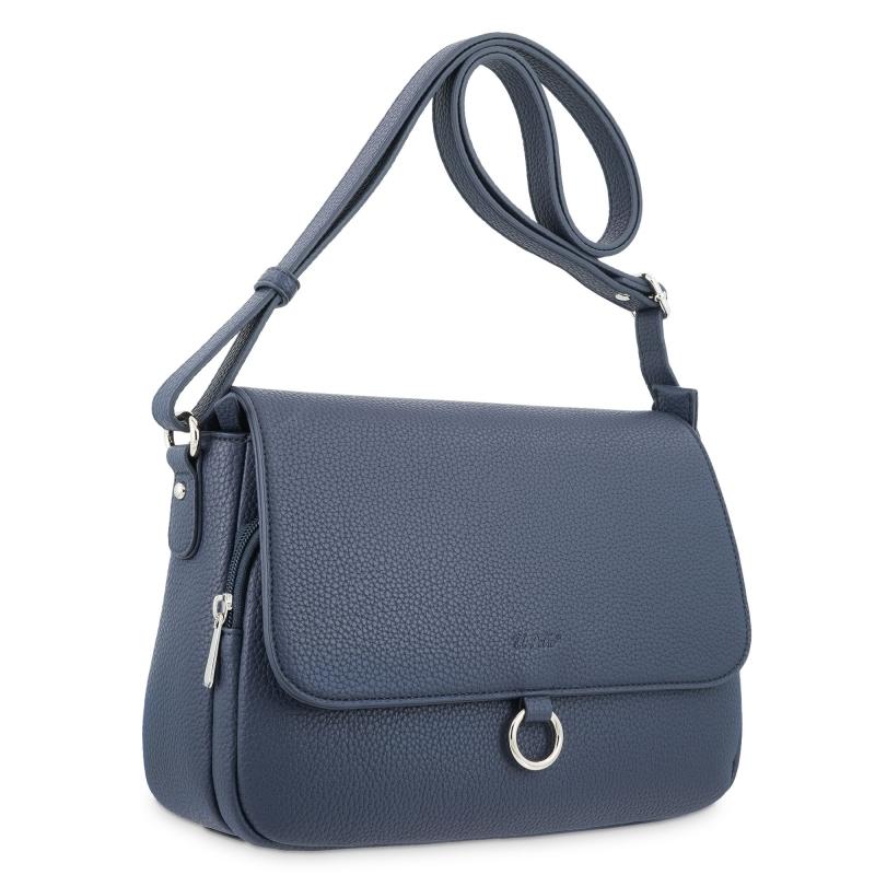 El potro Bolso solapa grande bandolera de El Potro color azul-Siena Rebajas de fábrica
