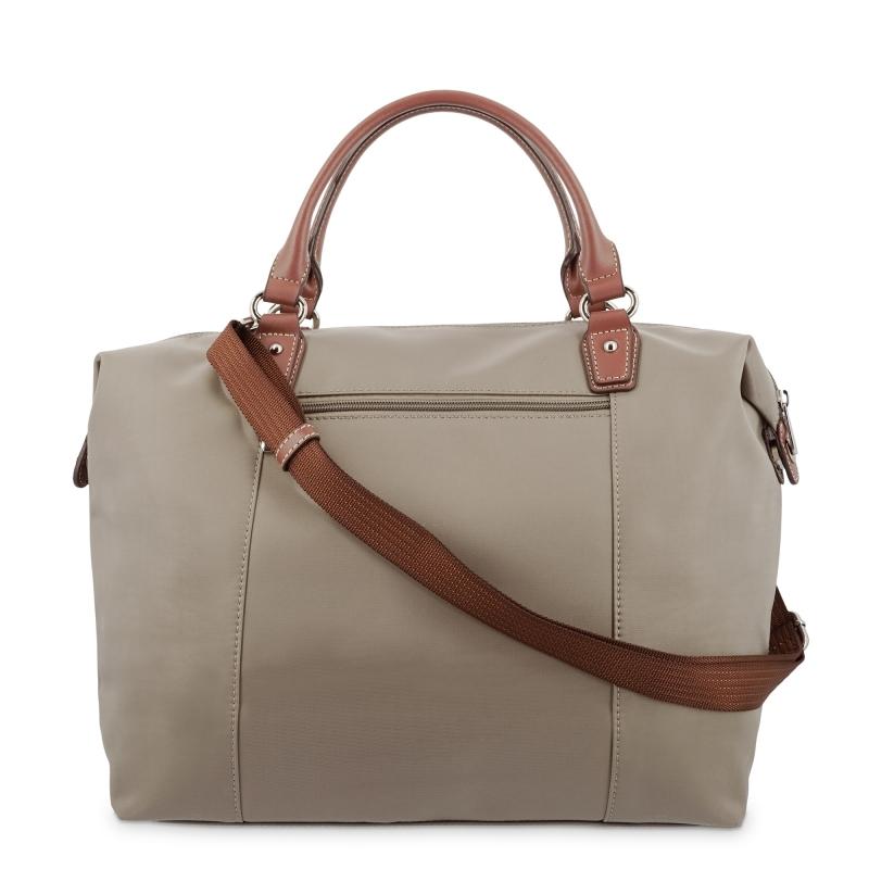 El potro Bolso Tote mujer en lona y piel vacuno color taupe-cuero-Paris Envío gratis