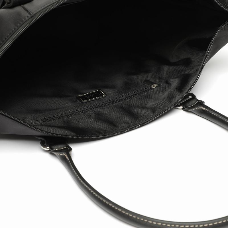 El potro Bolso Tote mujer en lona y piel vacuno color negro-Paris Limitado a 3 días