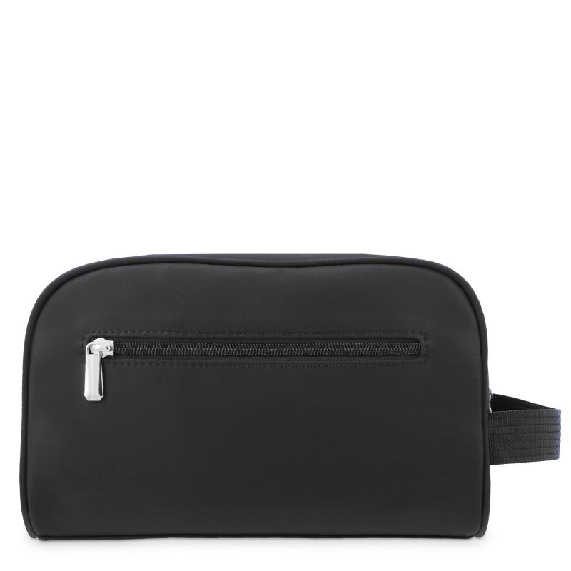 El potro Bolsa de aseo unisex en lona negro y piel vacuno color negro-Paris Ahorra y exporta