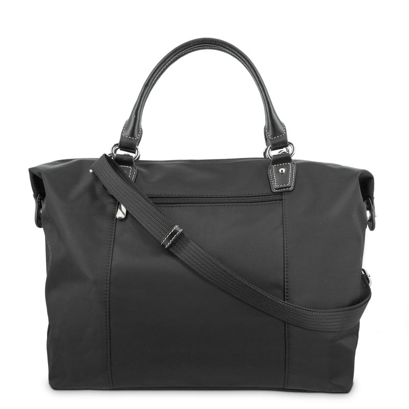 El potro Bolso Tote mujer en lona y piel vacuno color negro-Paris Precios de Black Friday