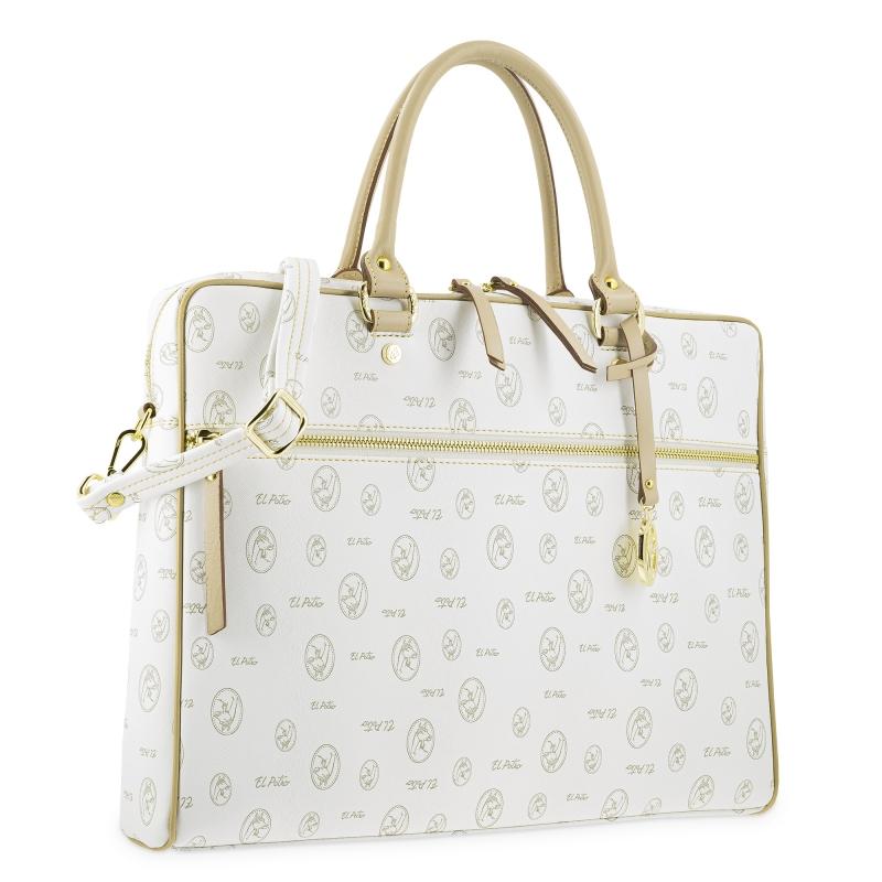El potro Bolso carpeta grande de mujer en color blanco - EL POTRO Oferta exclusiva