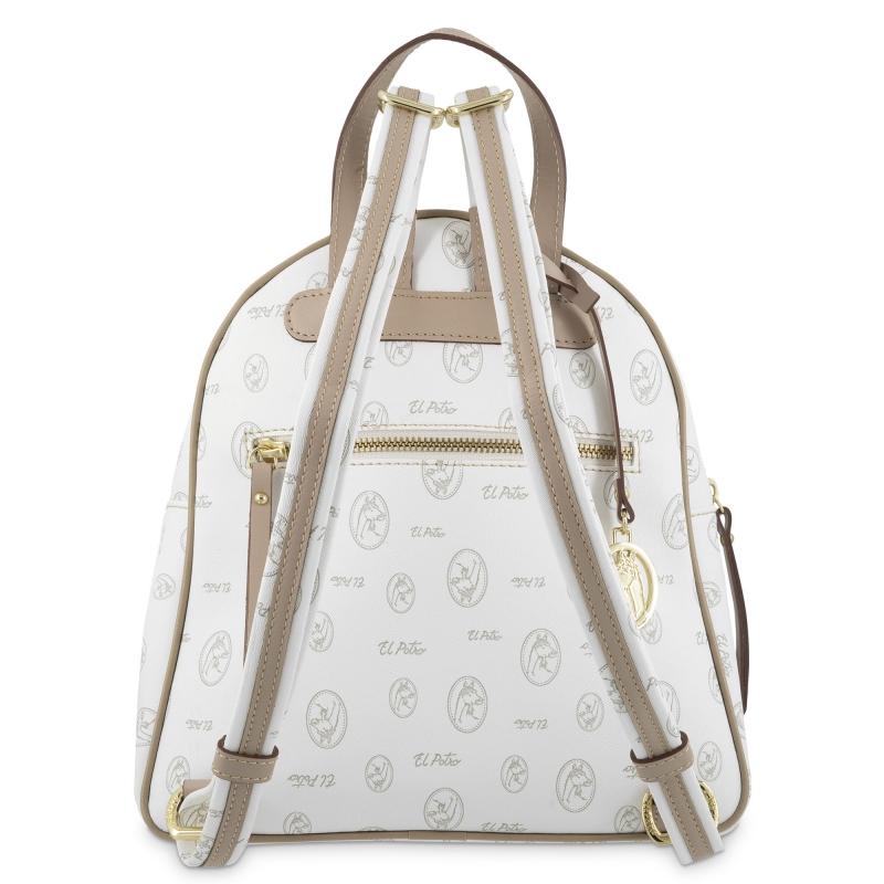 El potro Mochila mediana de color blanco-EL POTRO Ofertas especiales