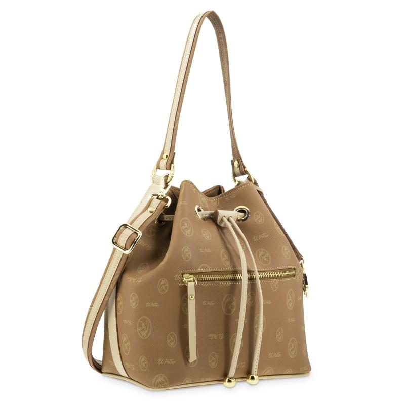 El potro Bolso saco mujer en lona cuero y piel vacuno cuero-Vintage Grandes ahorros