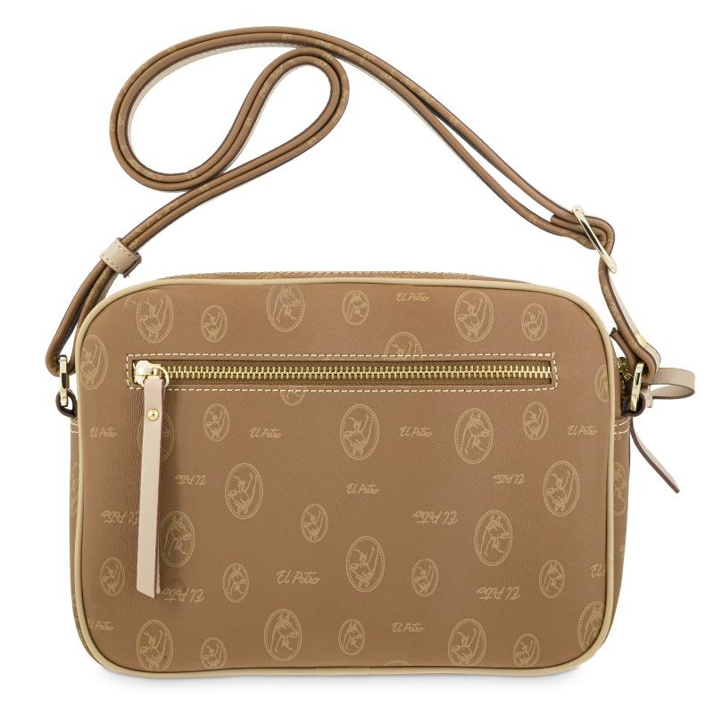 El potro Bolso bandolera mujer en lona y piel vacuno color cuero - Vintage 2025