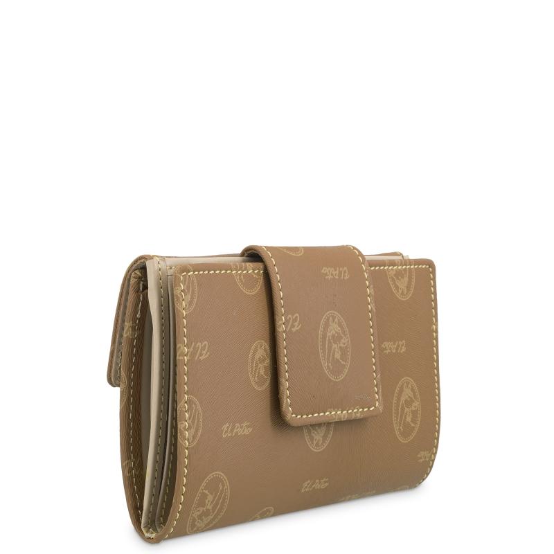El potro Cartera mujer en lona y piel vacuno color cuero - Vintage Outlet