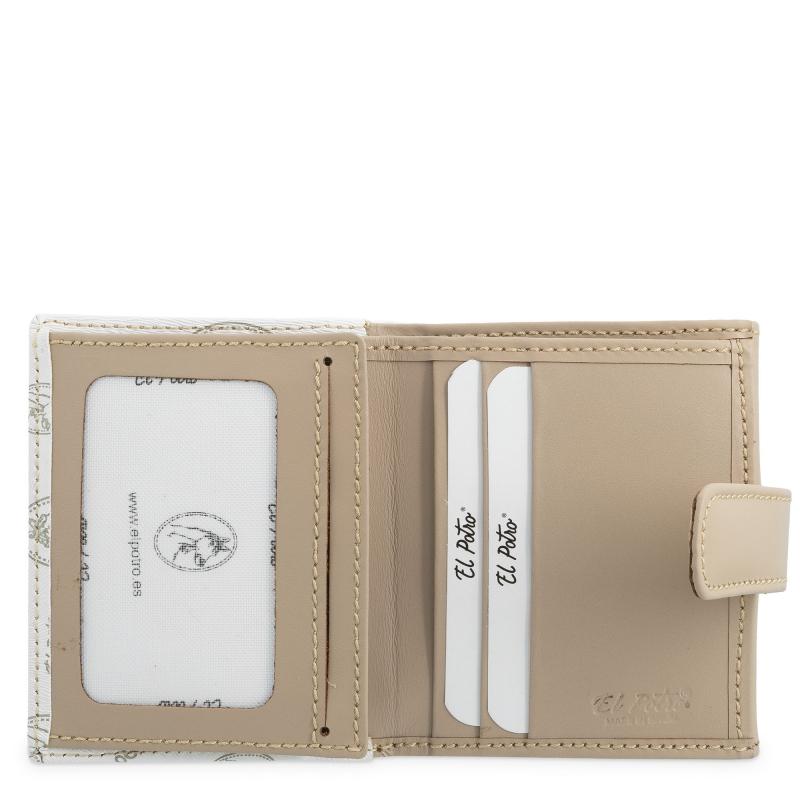 El potro Cartera mujer en lona y piel vacuno color blanco - Vintage Ofertas
